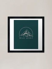 Listing image for Wild Spirit Mountain Design atur Framed Wall Art Poster Canvas Print Picture
