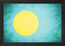 Listing image for Palau vintage flag Framed Wall Art Poster Canvas Print Picture