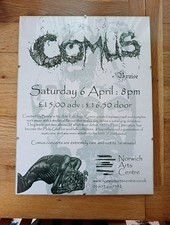 Listing image for Comus - Acid Folk Concert Poster - Very Rare. Norwich Arts Centre