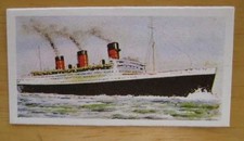 Listing image for QUEEN MARY (Cunard) Starboard view at sea - Small 1969 collectible card