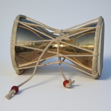 Listing image for 5" Brass Damru Traditional Indian Musical Instrument of Lord Shiva for Puja