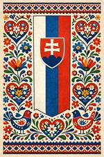 Listing image for 🇸🇰 Slovak Folk Art Poster - 24x36” - Premium Matte Paper 200gsm 🗞️ Vibrant