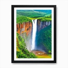 Listing image for Kaieteur Falls Of The North, Guyana Framed Wall Art Poster Canvas Print Picture