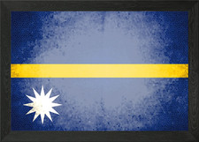 Listing image for Nauru vintage flag Framed Wall Art Poster Canvas Print Picture