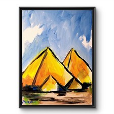 Listing image for Aleph Original Egypt 9 x 12 Abstract Expressionist Wall Art Painting Canvas