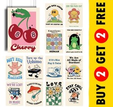 Listing image for Retro Funky Quotes Prints Wall Art Gift Home Bedroom Poster Pop Art Decoration