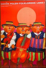 Listing image for Polish Poster BESOK POLAND Folklore Music MOZINSKI