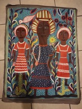 Listing image for Louisiane Saint Fleurant 30 X 40 Vodou Naif Haitian Master Artist Oil Painting