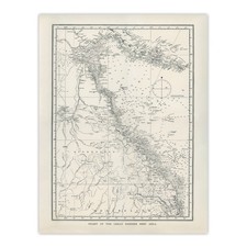 Listing image for Great Barrier Reef Area Chart Map Kent Wall Art Poster Print