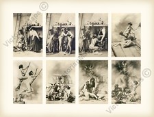 Listing image for Antique WITCHES' SABBATH French erotic nude postcards occult art print poster
