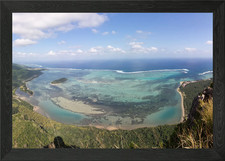 Listing image for Le Morne Lagoon Framed Wall Art Poster Canvas Print Picture