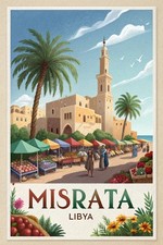 Listing image for Mesmerizing Misrata Libya - Vibrant Cityscape Travel Poster Art Print A1-A4 Post