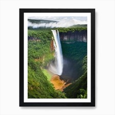 Listing image for Kaieteur Falls, Guyana Realistic Ph Framed Wall Art Poster Canvas Print Picture
