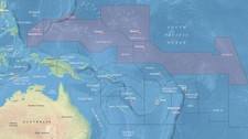 Listing image for Micronesia Physical Map GLOSSY POSTER PICTURE PHOTO PRINT BANNER 13553