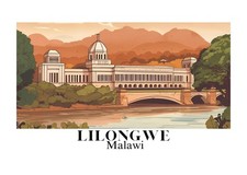 Listing image for Lilongwe Malawi Cityscape Wall Art Poster Premium Quality Home Decor
