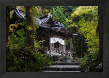 Listing image for Japanese Shrine Framed Wall Art Poster Canvas Print Picture