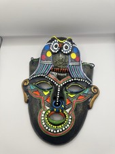 Listing image for Colorful Santa Marta Carnival Mask – Handcrafted Colombian Folk Art Wall Décor