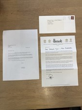 Listing image for 1997 Princess Diana Memorabilia. Signed Muhammad Al Fayed Letter From Harrods