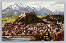 Listing image for Vintage Salzburg Postcard with Untersberg Mountain by Hochland Art Print
