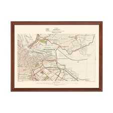 Listing image for Old Map of Amsterdam 1929 - Vintage Netherlands Art Wall Dec