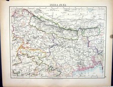 Listing image for Old Print 1897 Johnston Map India Bay Bengal Arabian Sea Lakkadiv Islands 19th