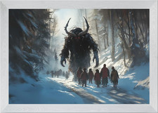 Listing image for The Legend of Krampus Framed Wall Art Poster Canvas Print Picture