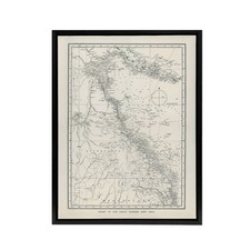 Listing image for Great Barrier Reef Area Chart Map Kent Framed Canvas Wall Art Print