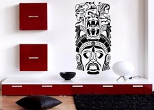 Listing image for Vinyl Decal Wall Sticker Ancient Ceremony Mask Maya Art Decor (n681)