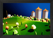 Listing image for Three Towers Framed Wall Art Poster Canvas Print Picture