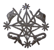 Listing image for Voodoo Veve Lwa Vodou - Handmade Wall Hanging Artwork from Haiti, Snake, Sword