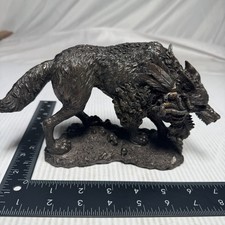 Listing image for Viking Norse Mythology Fenrir Statue 8.25"L Vánagandr Giant Wolf Figurine Decor