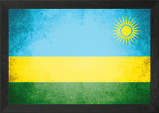 Listing image for Rwanda vintage flag Framed Wall Art Poster Canvas Print Picture