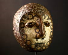 Listing image for African Mask Lega Wood Authentic Tribal Decorative Wall Hanging Figurine-G3936