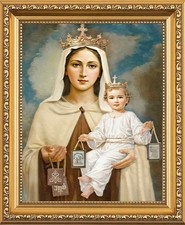 Listing image for MARY, OUR LADY OF MOUNT CARMEL AND BABY JESUS - FRAMED PICTURE OR A4 PRINT 340-G