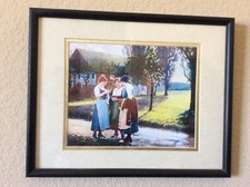 Listing image for CHARMING PRINT IN A FRAME OF HUNGARIAN FOLKLORE DRESSED LADIES