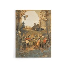 Listing image for Countryside Folk Band Musicians Canvas Wall Art Print