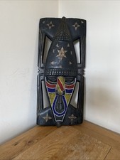 Listing image for Vintage African Koto Tribal Mask Ceremonial hand carved wood Gabon Congo