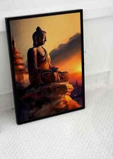 Listing image for ICONIC BEAUTIFUL THAILAND BUDDHA SUNSET POSTER ART SIZE A3 A4 A2 A1