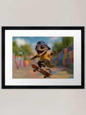 Listing image for Skater Northern Water Snake Framed Framed Wall Art Poster Canvas Print Picture