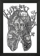 Listing image for Forest Spirit Framed Wall Art Poster Canvas Print Picture