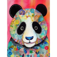 Listing image for Panda Spirit Animal Portrait Modern Folk Art Wall Art Canvas Picture Print 18X24