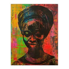 Listing image for Colourful West African Woman Modern Artwork Wall Art Poster Print