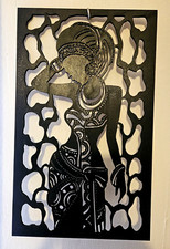 Listing image for African Woman, Wall Art, Beautiful detail, wall hanging, decor,