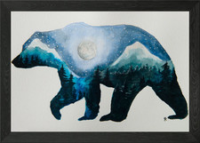 Listing image for Mountain Spirit Bear Framed Wall Art Poster Canvas Print Picture
