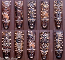 Listing image for African Tribal Wall Hanging Mask Ethnic Garden Pub Decor Decoration Christmas