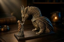 Listing image for Stunning Dragon Queen with Dragon figurine gothic unique gift