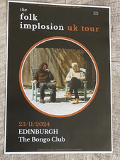 Listing image for THE FOLK IMPLOSION -Edinburgh 2024 band show tour memorabilia Concert gig poster