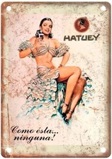 Listing image for Cerveza Hatuey, Como ésta ninguna!, c 1940s Liquor Poster Retro Look Sign E718