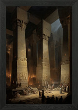 Listing image for Luxor Temple Framed Wall Art Poster Canvas Print Picture