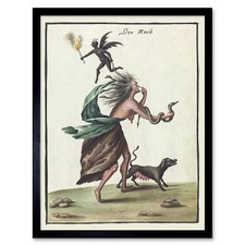 Listing image for Demons Magic 1775 Witch 12X16 Inch Framed Art Print